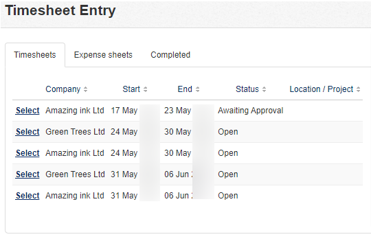 fieldglass timesheet entry