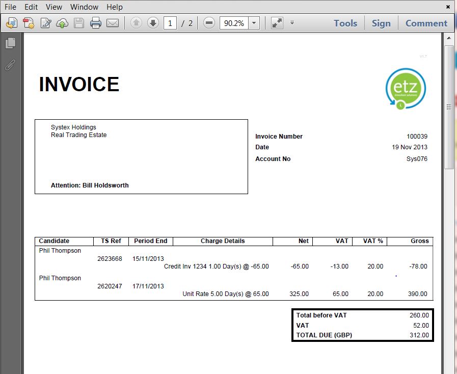 Contoh Invoice Excel - Contoh Win